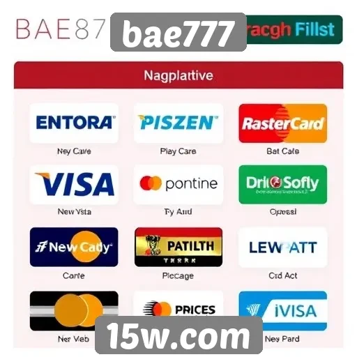 Opções de pagamento disponíveis no bae777